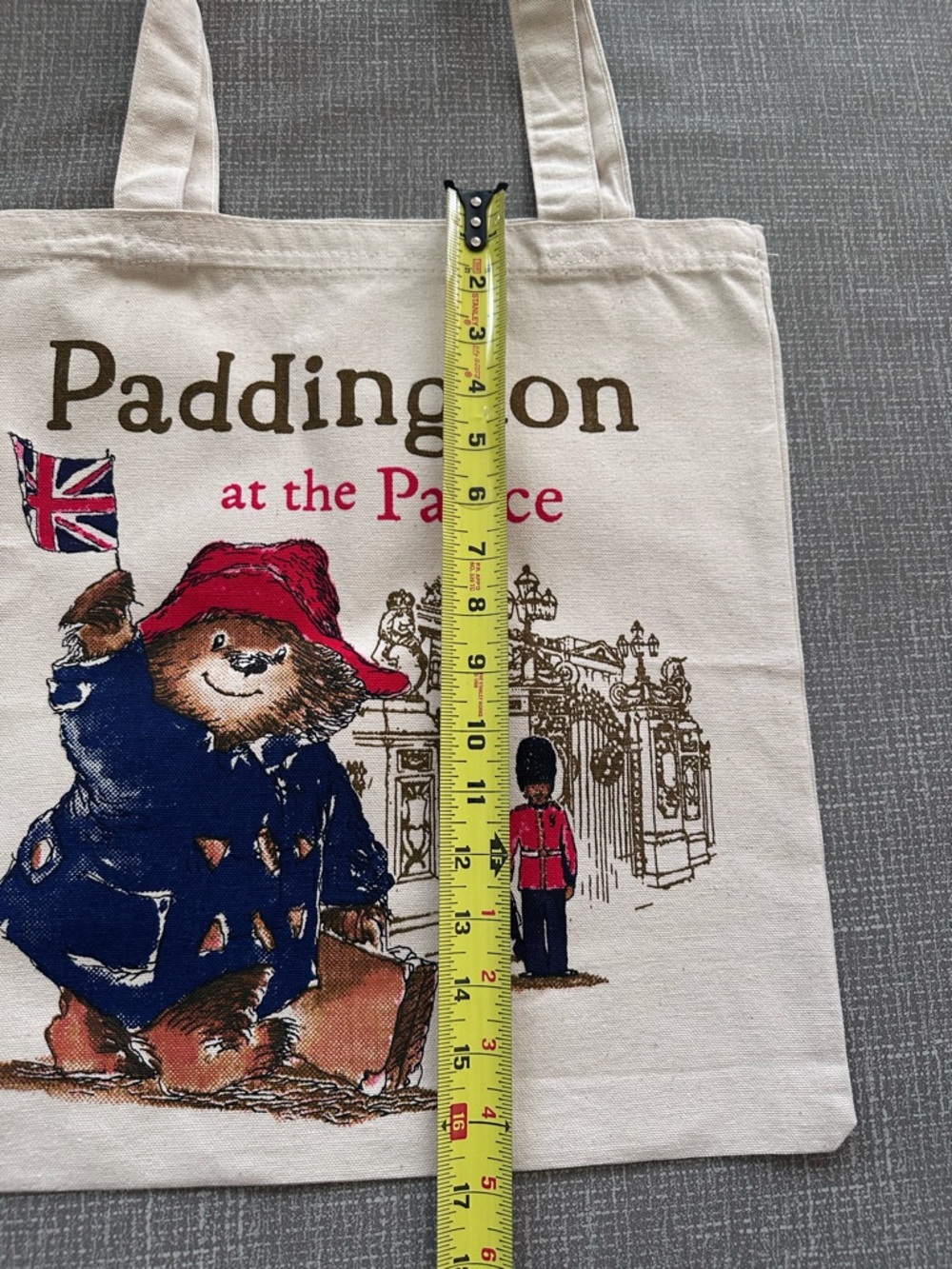 Paddington at the Palace Canvas Tote Bag Double Sided Print British Bear Cream - Picture 4 of 6
